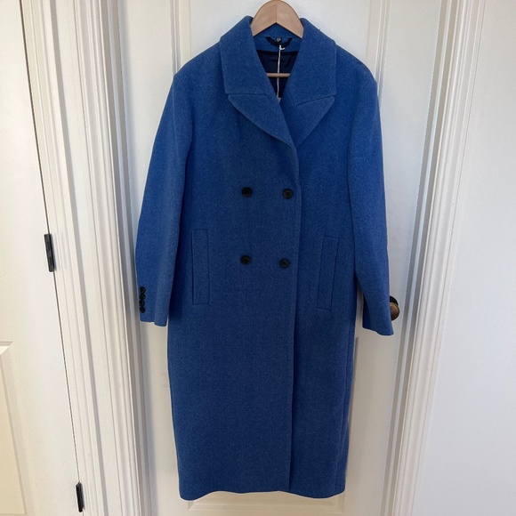 COS Jackets & Blazers - NEW w/tags COS Blue Wool Herringbone Coat